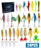 24-Piece Fishing Lure Kit, Minnow and Soft Bait Assortment – product photo