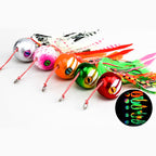 Slow Pitch Jig with Double Hooks, 60–200 g (2.1–7.1 oz)