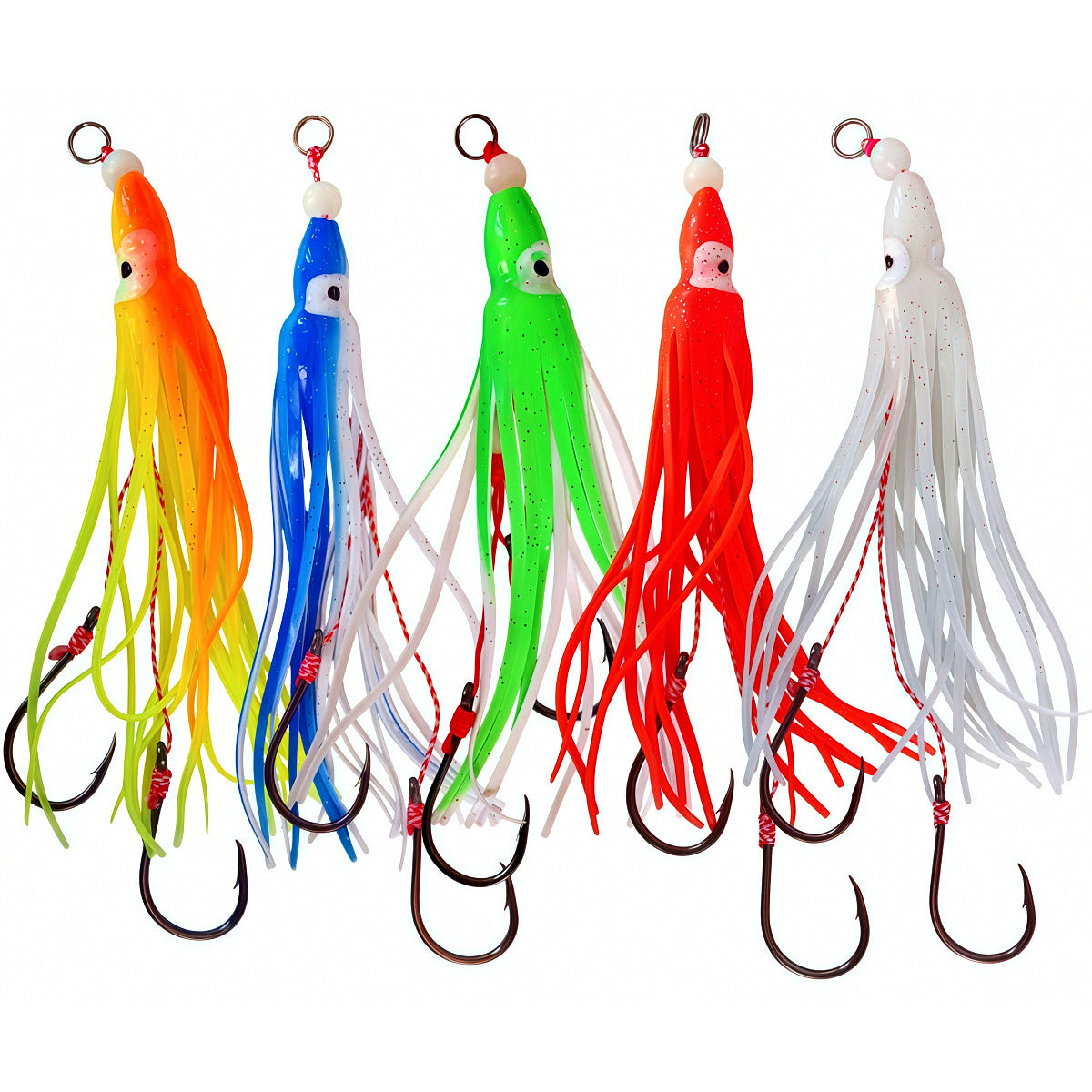 Glow Squid Jig Lure, Double Hook, 16 cm / 6.8 g (0.24 oz)