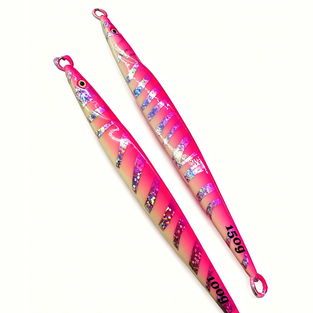 Fast Sinking Glow Stripe Casting Jig, 100–150 g (3.5–5.3 oz)