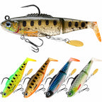 Jointed T-Tail Soft Swimbait, 6–13 cm (2.4–5.1 in)