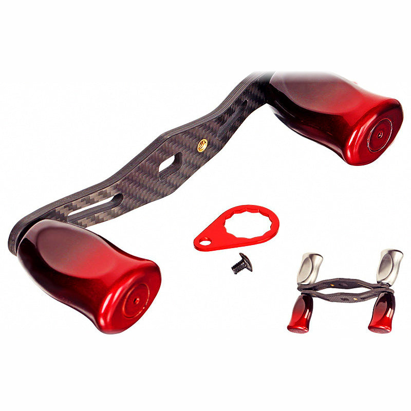 Baitcasting Reel Handle, Carbon Fiber, 4-Bearing Knob