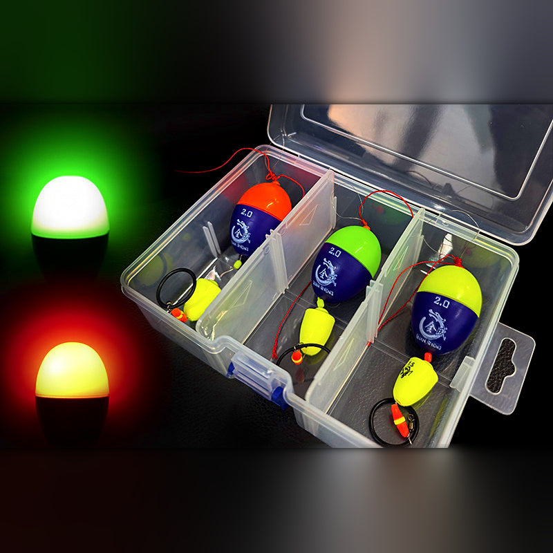 Lighted Night Fishing Float, Slip Float Set, 1 or 3 Sets