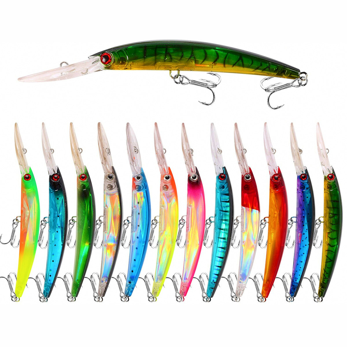 Trolling Minnow Hard Bait, 17 cm, 24 g (0.85 oz)