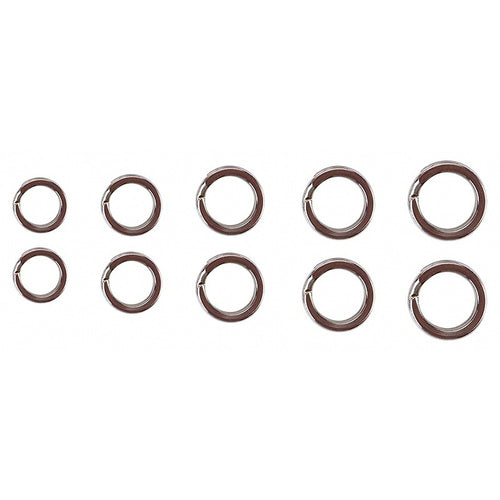 Stainless Steel Flat Double Split Rings, 4 Sizes
