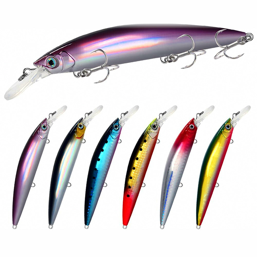 Long Cast Sinking Minnow Lure, 13 cm (5.1 in), 37.5 g (1.3 oz)