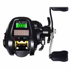 Solar Digital Display Baitcasting Reel, USB Rechargeable