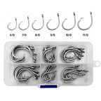 Stainless Steel Circle Hook Set, 30 Pcs, Shark & Tuna