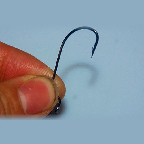 Offset Worm Hook, Size 1/0 (Barbed, Texas Rig)