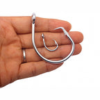 Stainless Steel Circle Hooks, Barbed, Sizes 6/0–16/0