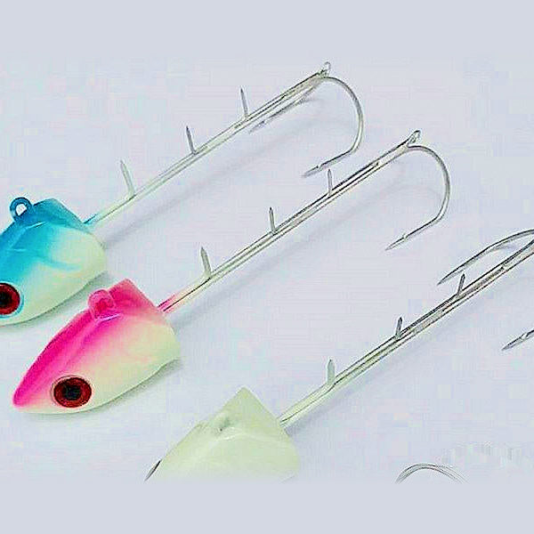 Glow Iron Jig with Double Hooks, 30–300 g (1–10.6 oz)
