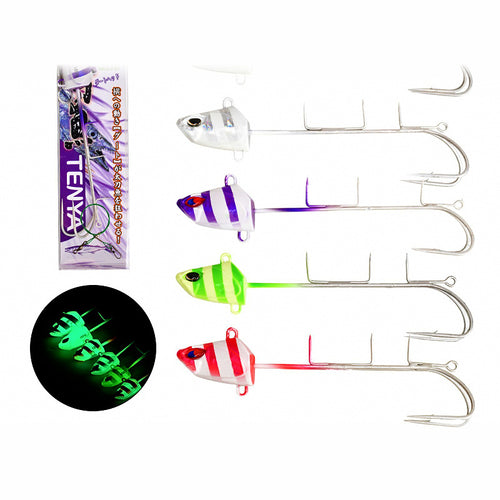 Glow Hairtail Jig with Double Hooks, 50–250 g (1.8–8.8 oz)