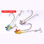 Fish-Head Jig Head Hooks for Soft Baits, 10–28 g (0.35–1 oz)