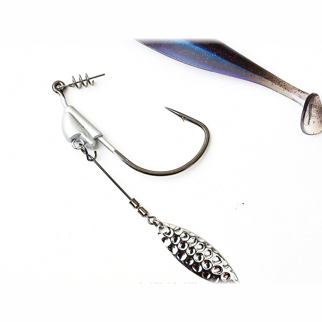 Spinner Blade Weighted Swimbait Hook, 5–8.5 g (0.18–0.30 oz)