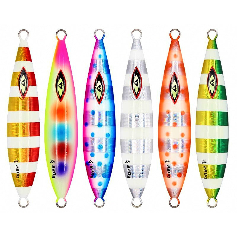 Slow Pitch Jig, 220 & 250 g (7.8 & 8.8 oz), Glow Stripe