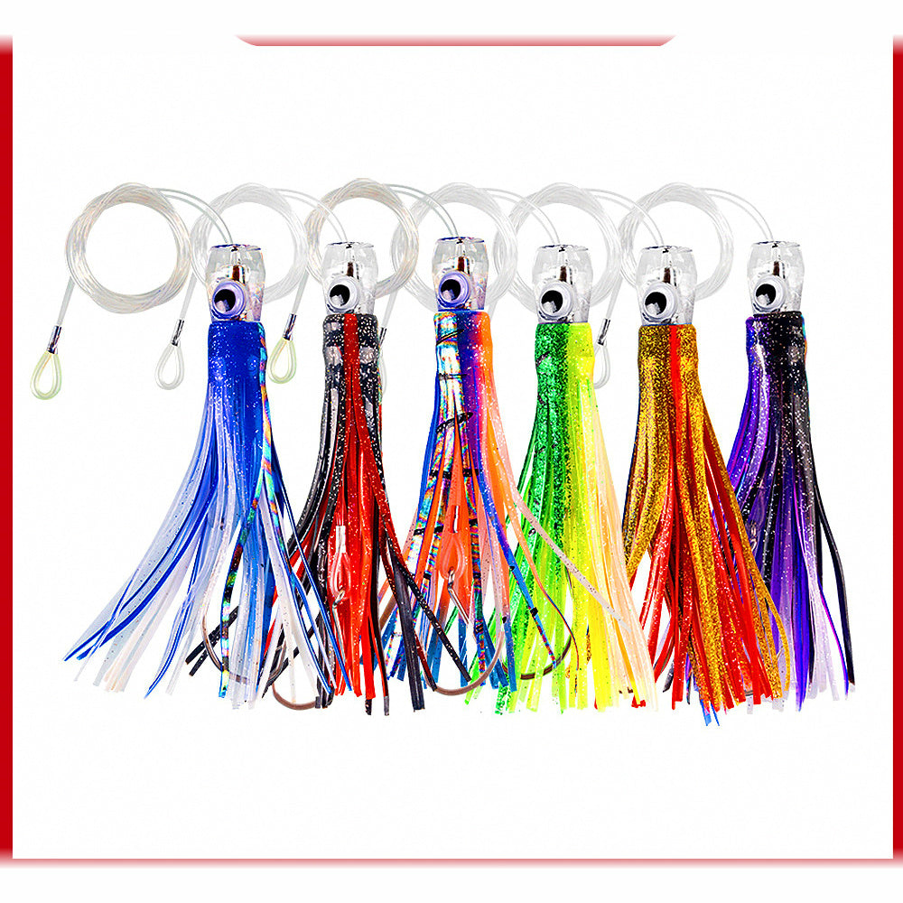 Trolling Squid Skirt Lure, 17 cm (6.7 in) & 25 cm (9.8 in)