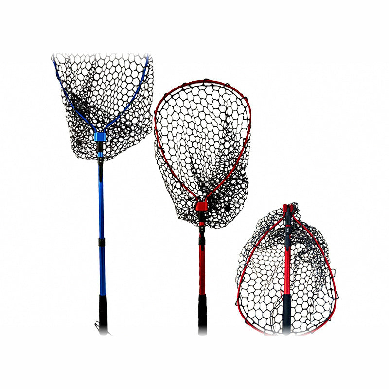 Folding Landing Net, Silicone or Mono Mesh, Aluminum Frame