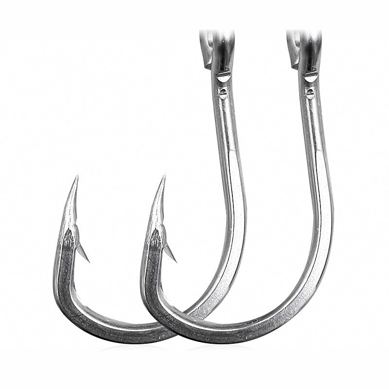 Heavy Duty Stainless Eyed Big Game Hook, Sizes 2/0–12/0