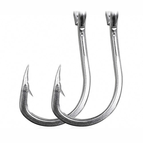 Heavy Duty Stainless Eyed Big Game Hook, Sizes 2/0–12/0