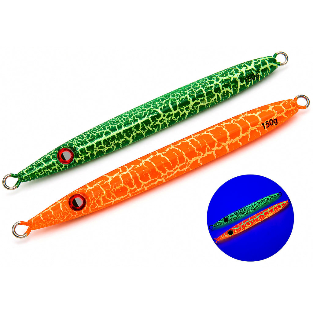 Fast-Sinking Crackle Jig, 150–200 g (5.3–7.1 oz)