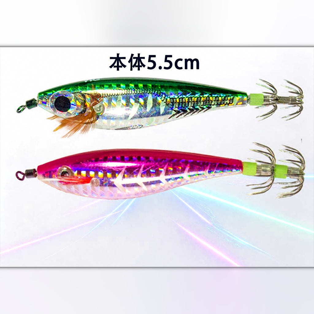 Luminous Wooden Shrimp Squid Jig