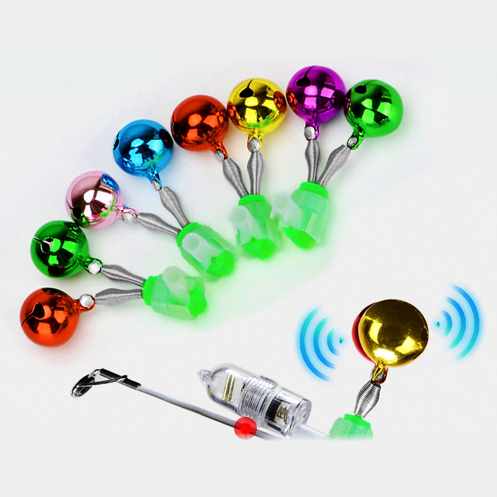 Rod Tip Bite Alarm Bells & Lights, Clip-On or Spiral