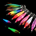 Floating Wooden Shrimp Squid Jig, 5.6 g (0.2 oz)