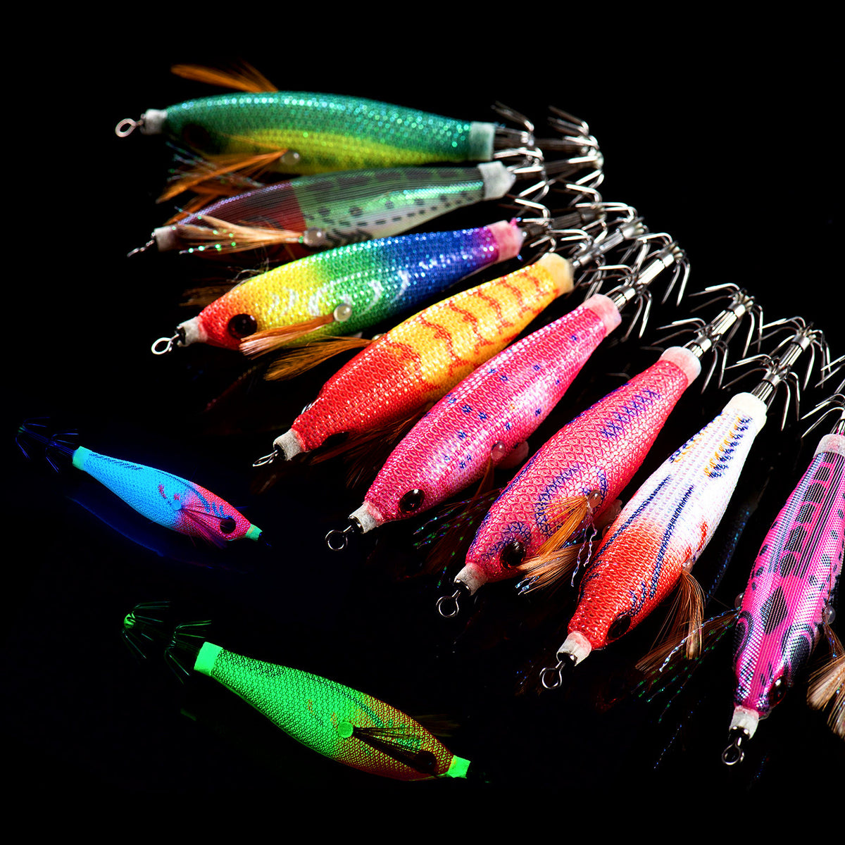 Floating Wooden Shrimp Squid Jig, 5.6 g (0.2 oz)