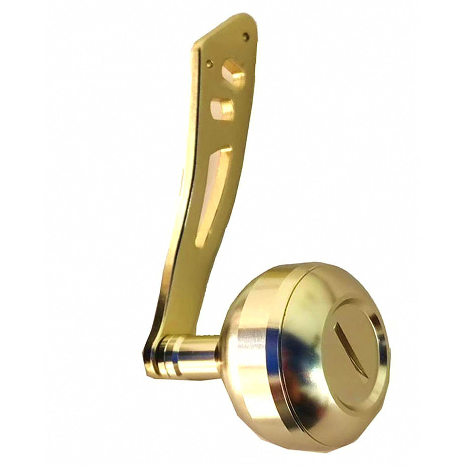 Baitcasting Reel Handle, Large Grip, Gold Metal, 5x8 Bearing