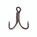 Carbon Steel Treble Hooks, PTFE Coated, Sizes 16 to 4