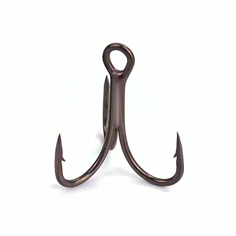 Carbon Steel Treble Hooks, PTFE Coated, Sizes 16 to 4