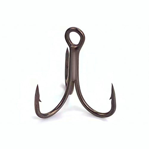 Carbon Steel Treble Hooks, PTFE Coated, Sizes 16 to 4