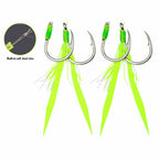 Jig Assist Hooks with Silicone Strands, 2 Pairs per Pack
