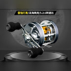 Metal Drum Reel for Boat Fishing, Single or Double Arm