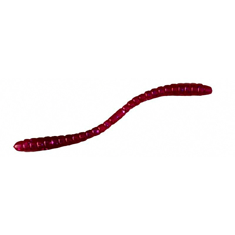 Red Soft Worm Lure, 10 cm (4 in), 10-Pack