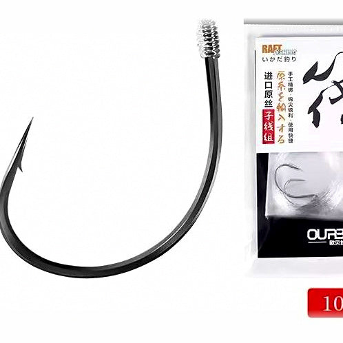 Barbed Loach Hooks, Pre-Tied Snelled or Loose, Size 9–13