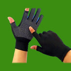 Fingerless Fishing Gloves, Anti-Slip, Thin, One Size