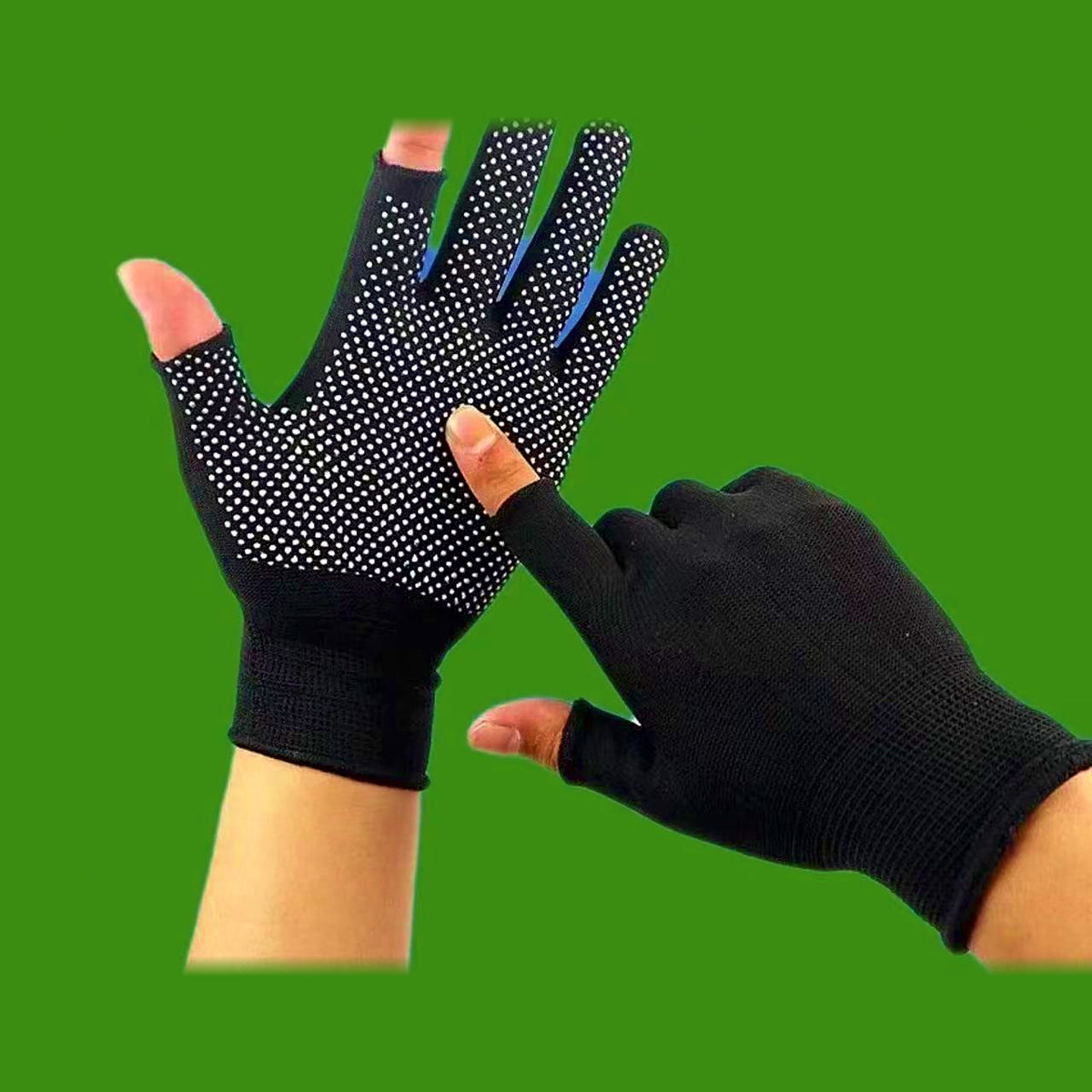 Fingerless Fishing Gloves, Anti-Slip, Thin, One Size