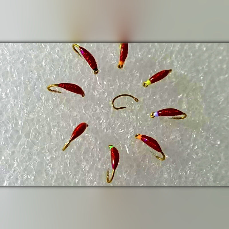 Barbed Nymph Fly Hooks, Bloodworm & Ant Patterns, Size 8–20
