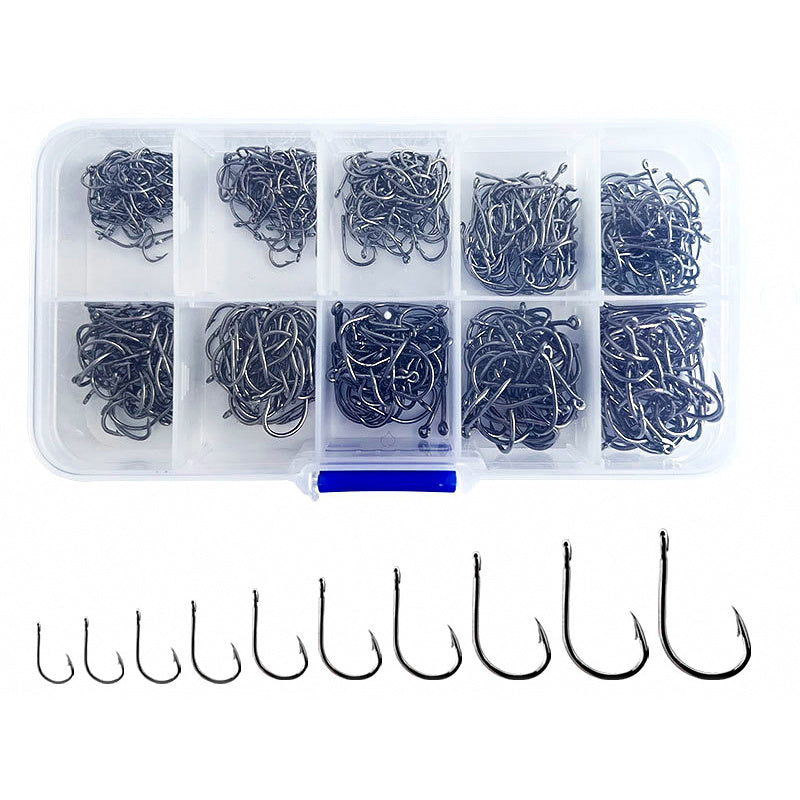 Barbed Ise-Nise Ring Eye Hooks, Size 7, 500 Pack