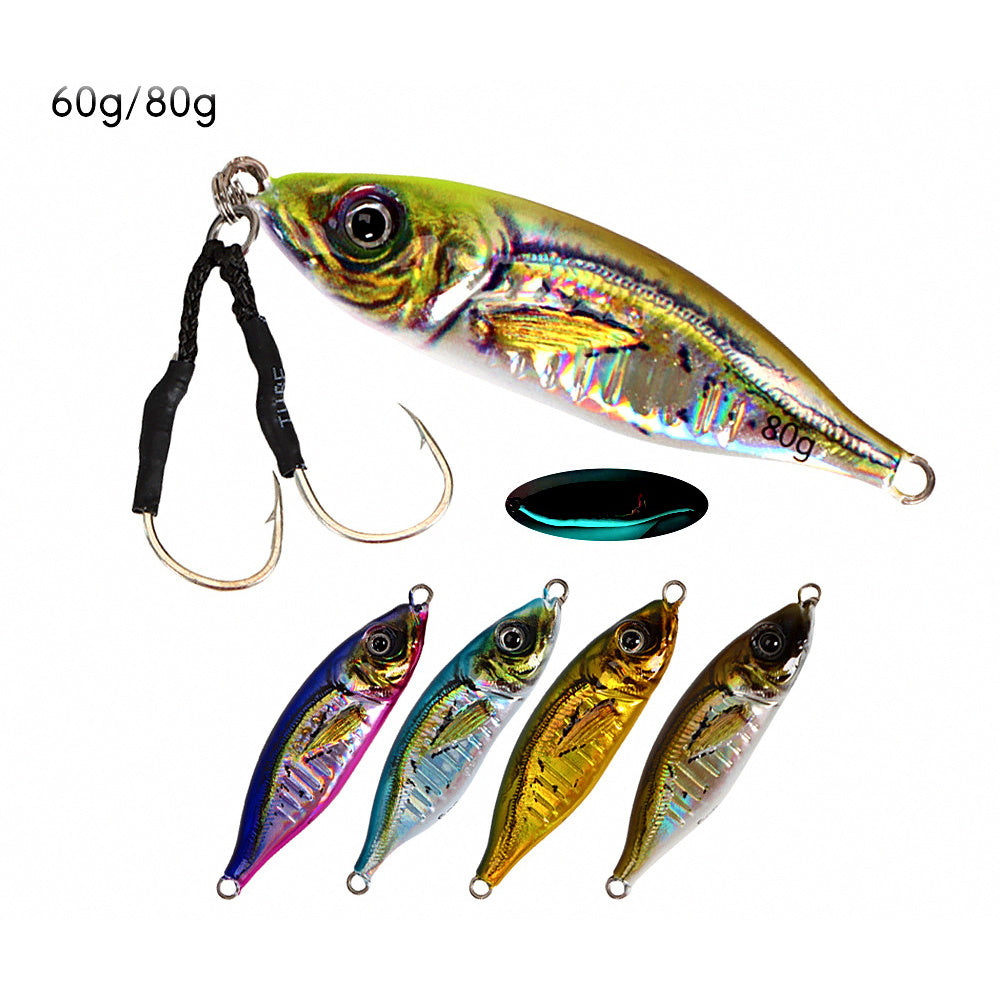 3D Printed Glow Slow Pitch Jig, 60–80 g (2.1–2.8 oz)