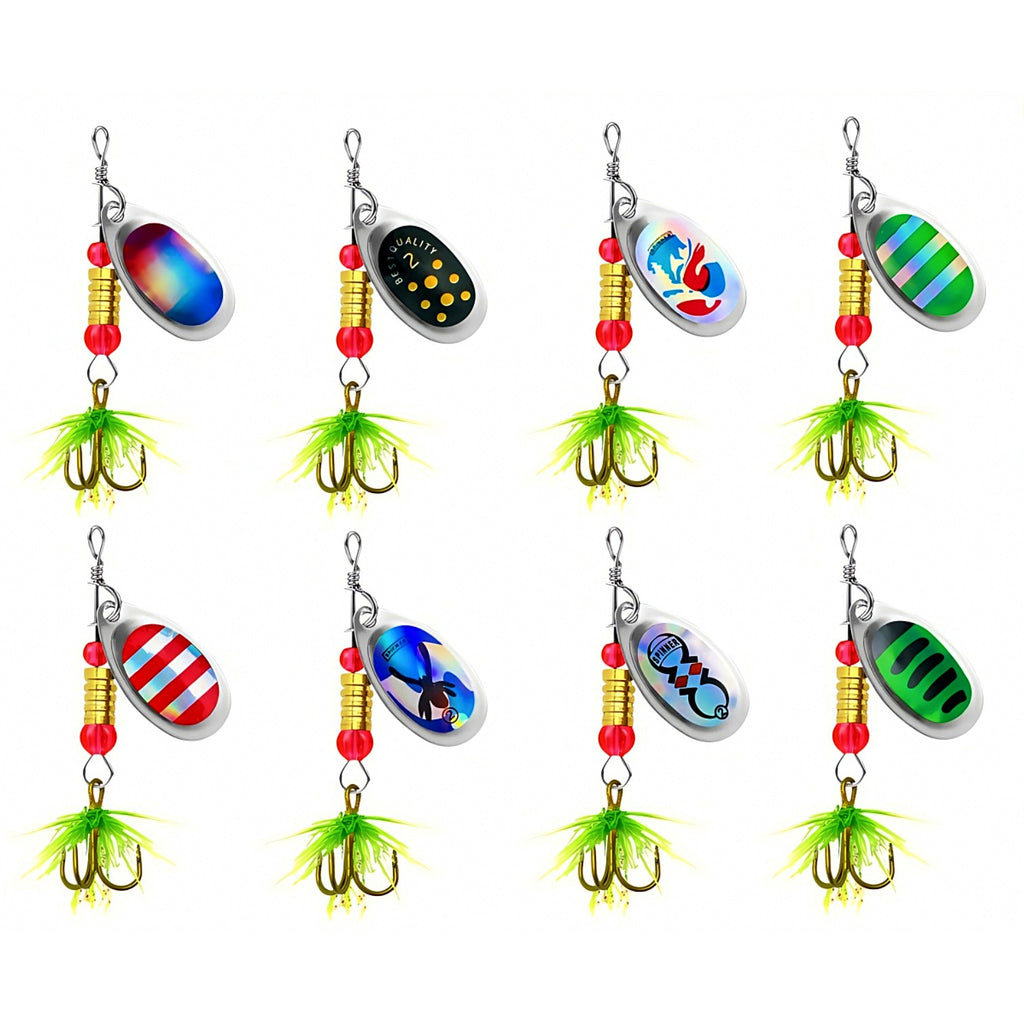Spinner Blade Spoon Lure, 3 g (0.11 oz), 6 cm, Treble Hook