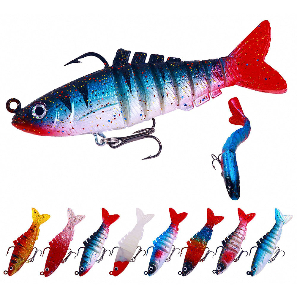 Jointed Lead Head Soft Swimbait, 9 cm 15 g (0.5 oz)