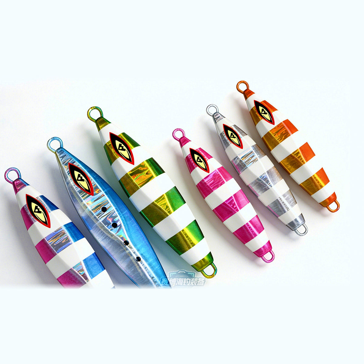 Glow Stripe Slow Pitch Jig, 40–550 g (1.4–19.4 oz)