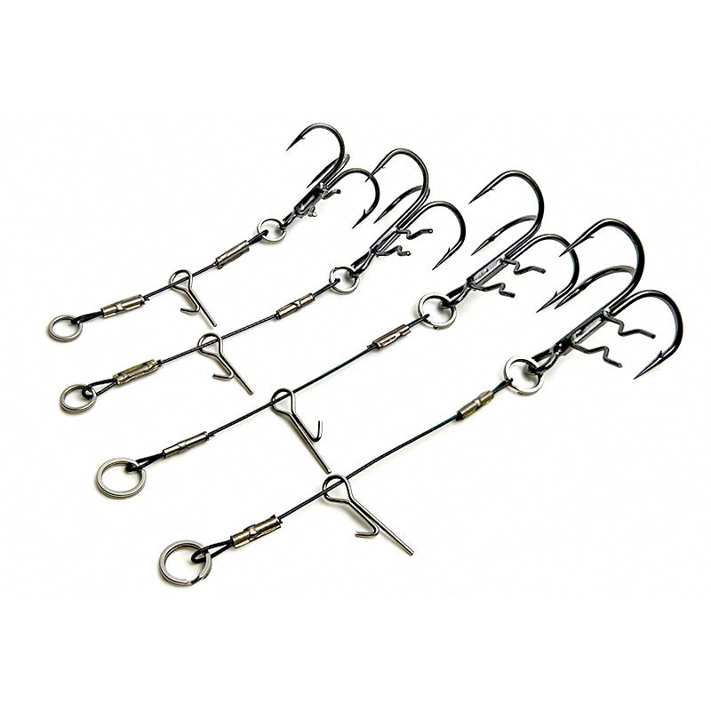 Long Wire Treble Hook Rig for Hard Baits, 45–70 mm