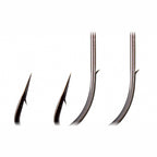 Barbed Long Shank Bulk Fishing Hooks, No. 9–19
