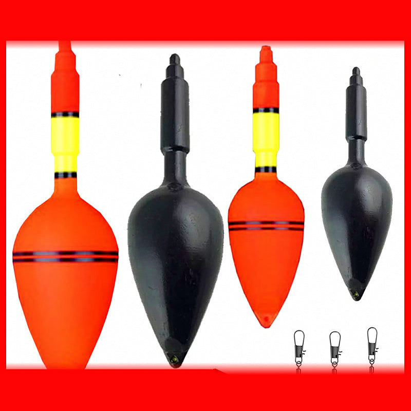 Large Belly Float Bobber, 11–15 cm (4.3–5.9 in), Red/Black