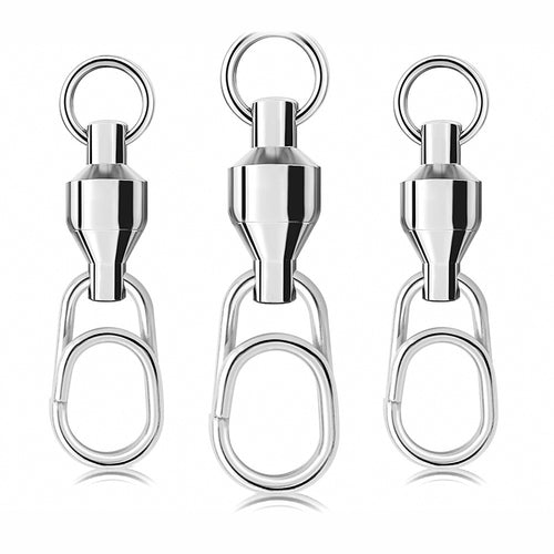 Stainless Ball Bearing Swivel with Oval Snap, Sizes 0–6