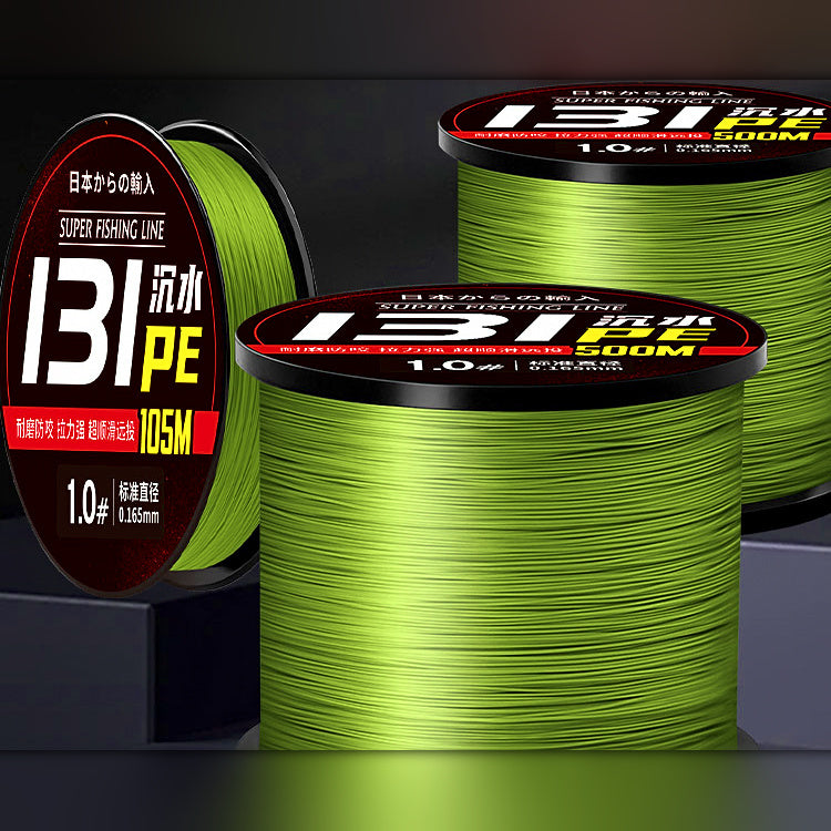 12-Strand Sinking PE Braided Line, Water Green