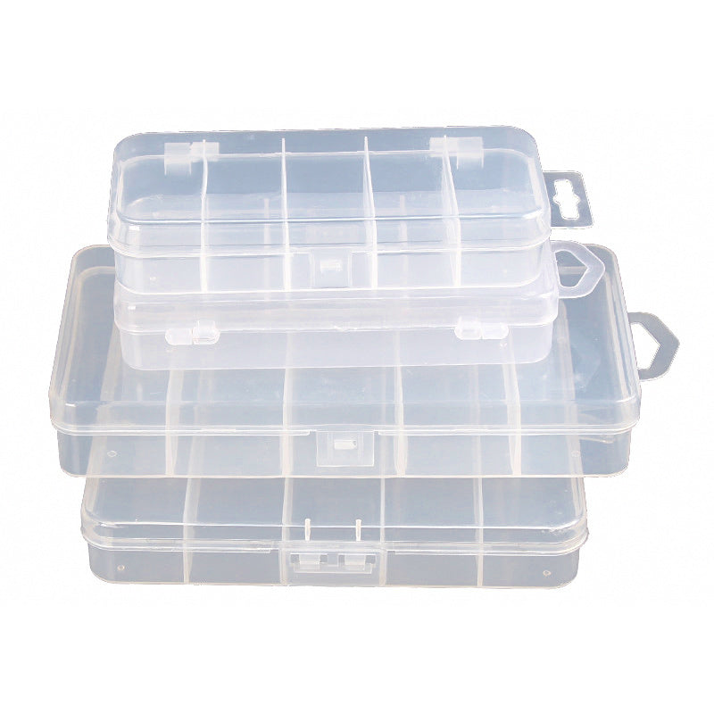 Clear Plastic Lure Box, Tackle Storage Case, Small to XL